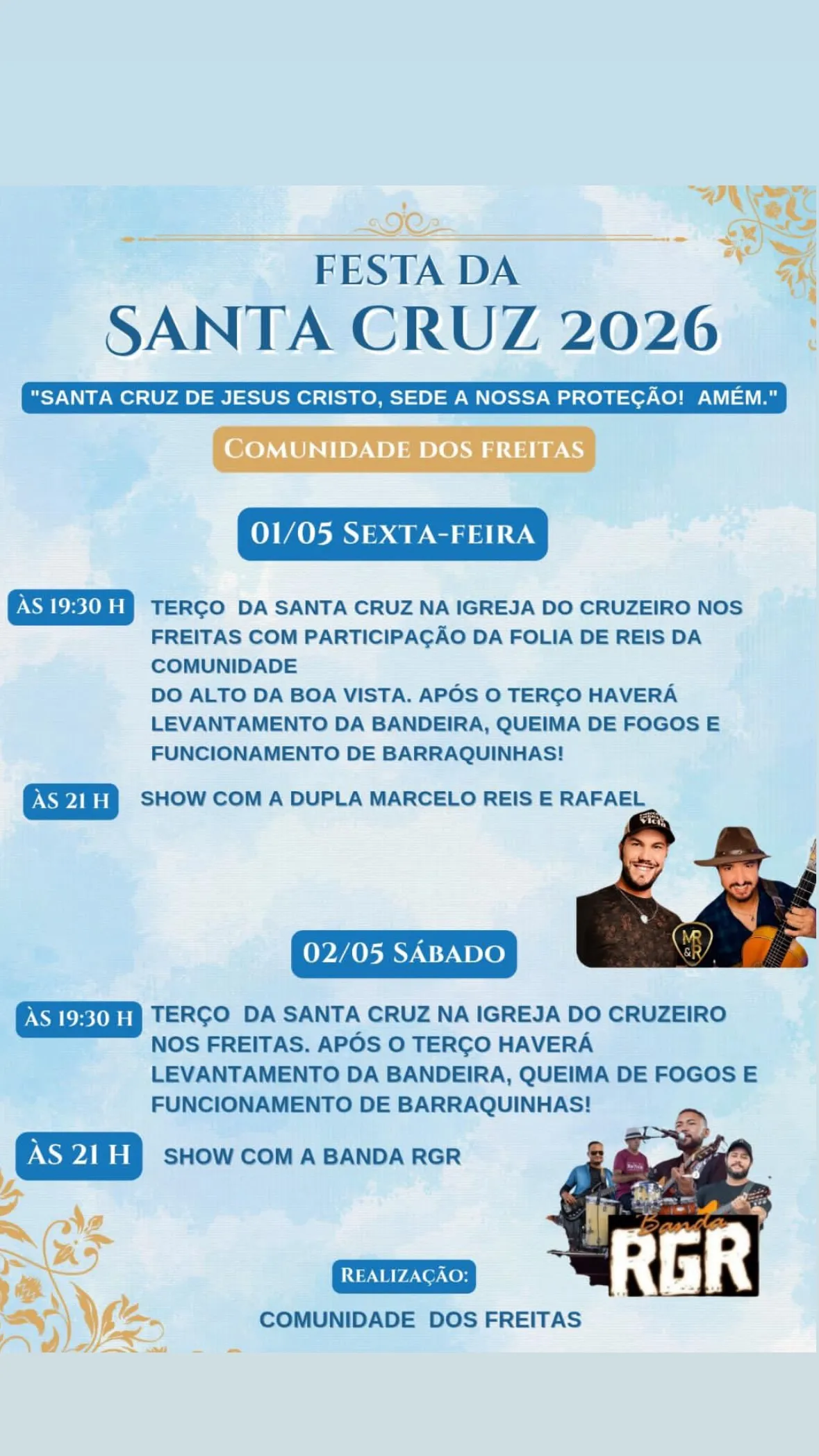 Festa da Santa Cruz 2026 - Comunidade dos Freitas
